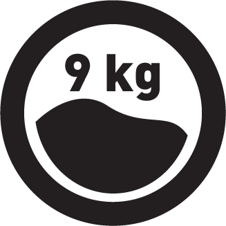 Náplň prádla 9 kg
