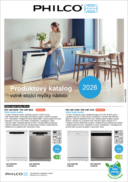 Volně stojící myčky nádobí 2026