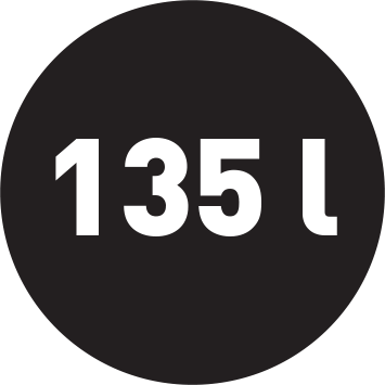 Objem chladničky 135 l