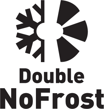 Double NoFrost - dva nezávislé výparníky a dva nezávislé ventilátory. Zajistí vždy optimální klima bez vysušování a námrazy v chladničce i mrazáku.