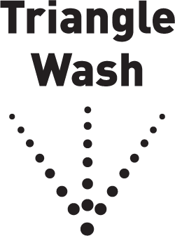 Triangle Wash - tlakové mytí velmi špinavého nádobí umístěného v zadní části spodního koše.